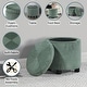 preview thumbnail 7 of 6, Convenience Concepts Designs4Comfort Round Corduroy Accent Storage Ottoman with Reversible Tray