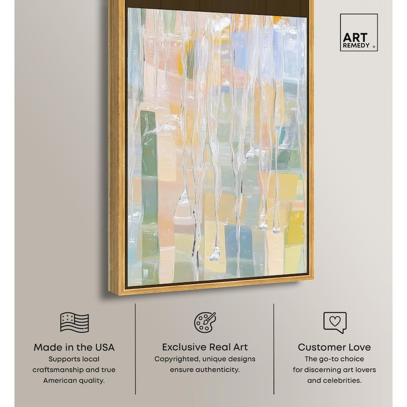 Vertical Drips Canvas by Art Remedy