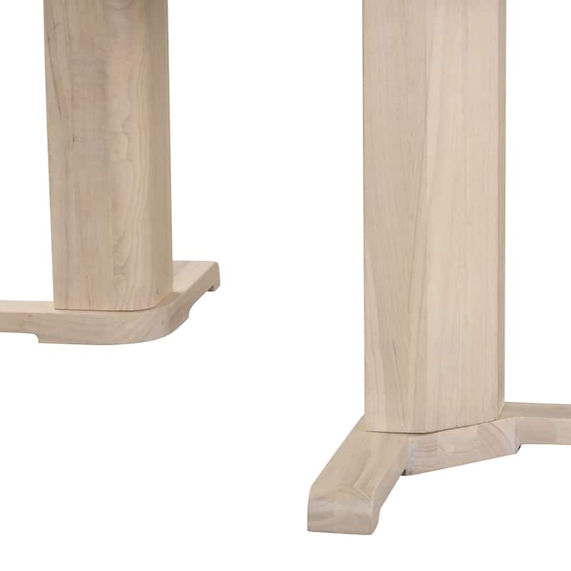 Furniture of America Zailen Mid-Century Modern 5-Piece White Oak Wood Extendable Dining Table Set