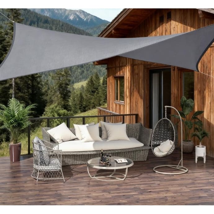 Outdoor Sun Shade Sail Canopy with UV Protection and Cooling Effect