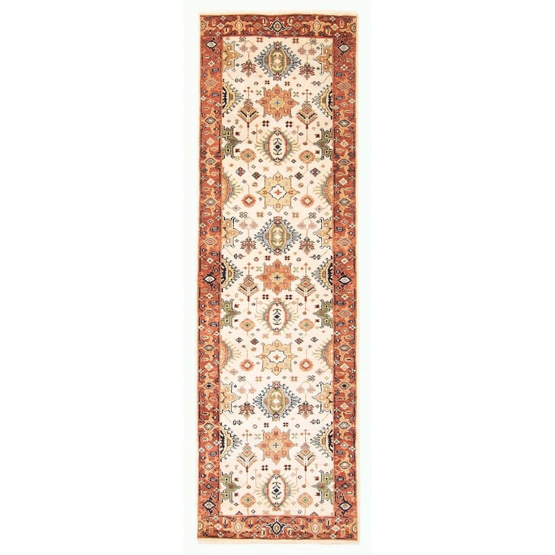 ECARPETGALLERY Hand-knotted Jules Sultane Cream Wool Rug - 2'6 x 7'11 - Cream - 2'6 x 7'11