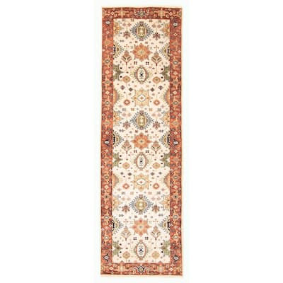 ECARPETGALLERY Hand-knotted Jules Sultane Cream Wool Rug - 2'6 x 7'11