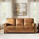 preview thumbnail 59 of 70, Rita Transitional Living Room 3-Seat Genuine Leather Nailhead Sofa with Solid Wood Legs and Removable Cushions CAMEL