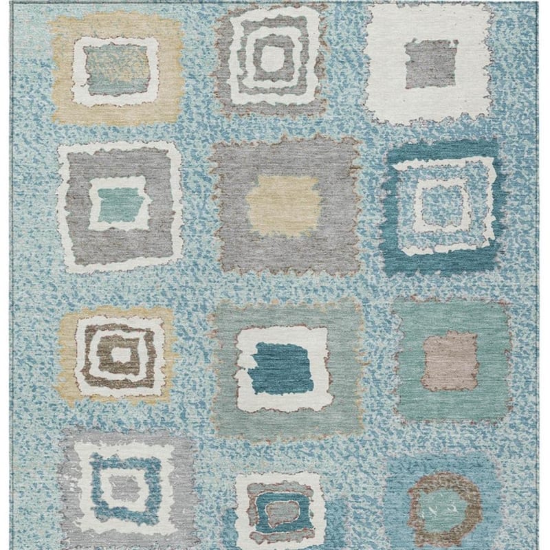 HomeRoots Geometric Transitional Rectangle Outdoor Rug