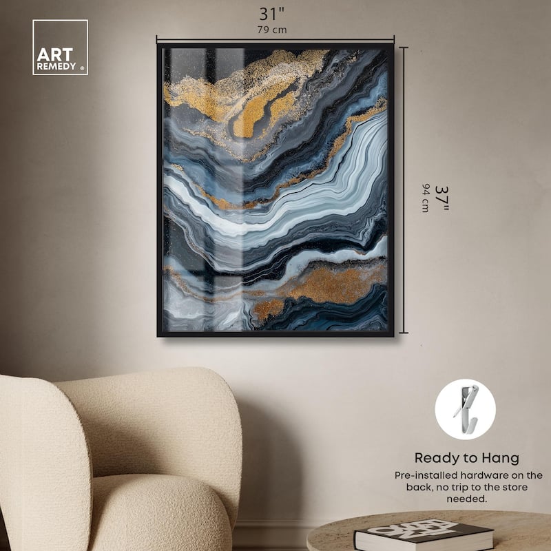 Acrylic Flow II Shadowbox by Art Remedy
