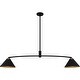 preview thumbnail 2 of 5, Alscott 2-Light Matte Black Linear Chandelier