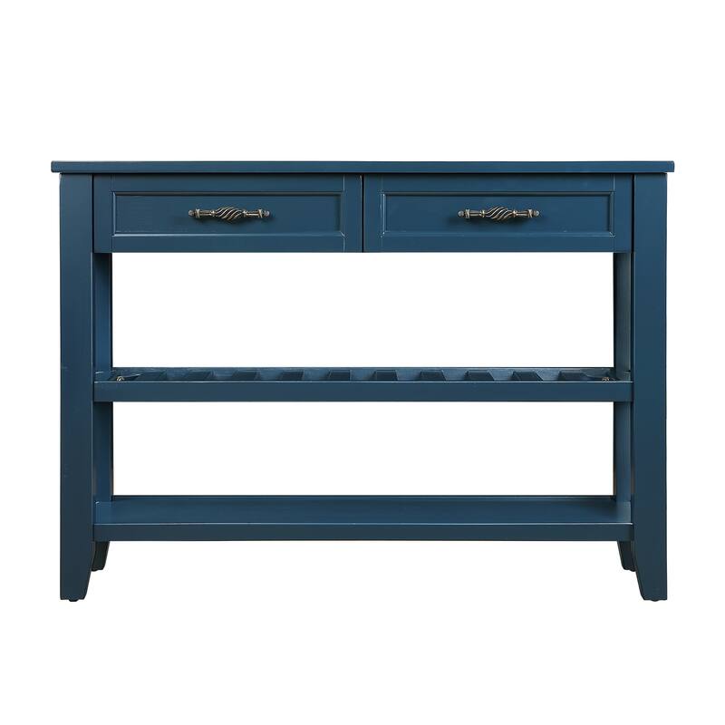 Furniture of Antique Solid Wood 3-drawer Sofa Console Table