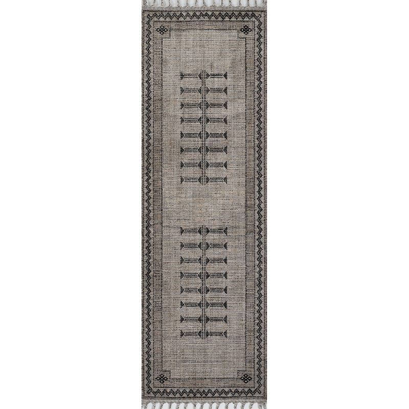 Momeni Rabat Geometric Polyester Black Area Rug