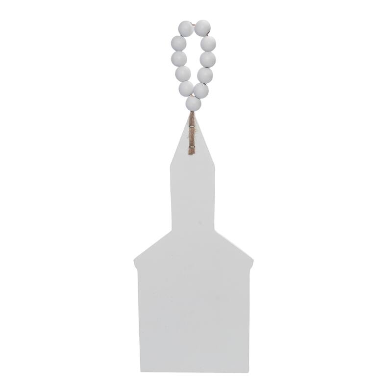 Transpac Wood 9.5 in. Multicolor Christmas Church Ornament
