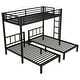 preview thumbnail 9 of 13, Detachable Triple Bunk Bed,Twin over Twin & Twin Bunk Beds for 3,L-Shape Triple Bunk Bed