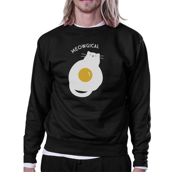 Shop 365 Printing Meowgical Cat Sweatshirt Black Pullover Funny