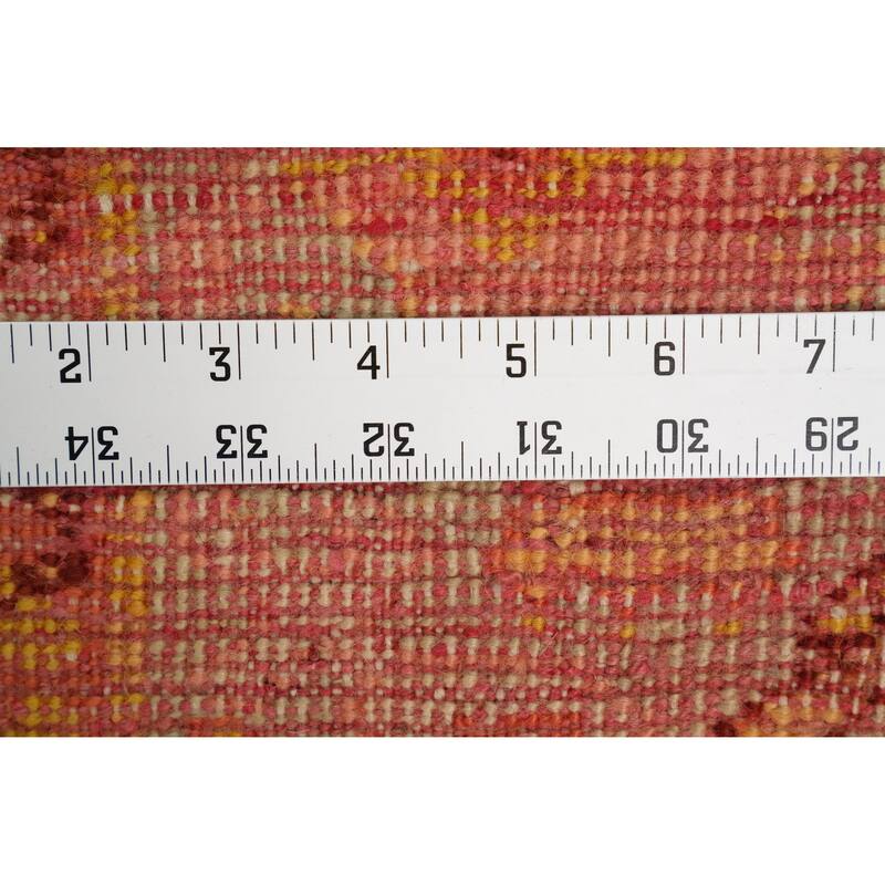 Hand Knotted Oriental 100% Wool Carpet Transitional Geometric Beige & Ivories Oushak Area Rug - 7' 1'' X 4' 4''