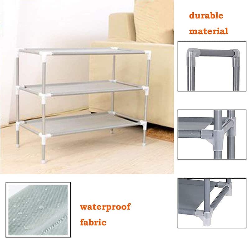 3 Tier Shoe Rack Storage Organizer Cabinet Shelf