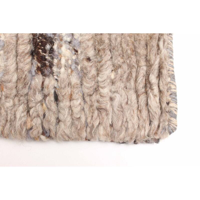 ECARPETGALLERY Braid weave Sienna Taupe Wool Rug - 5'3 x 8'0