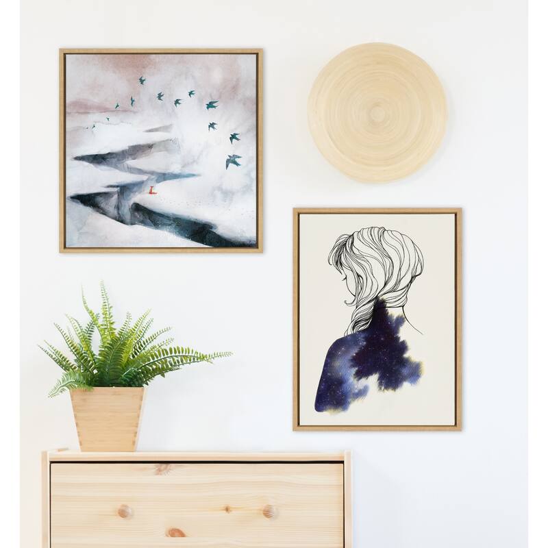 Kate and Laurel Sylvie Within Framed Canvas by Faryn Hughes