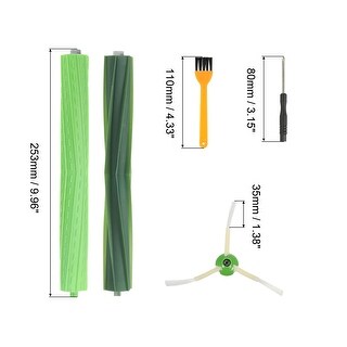 Replacement Accessories Brushes/Filter/Dust Bag/Tire/Wheel/Screwdriver - Green, Yellow, White, Black