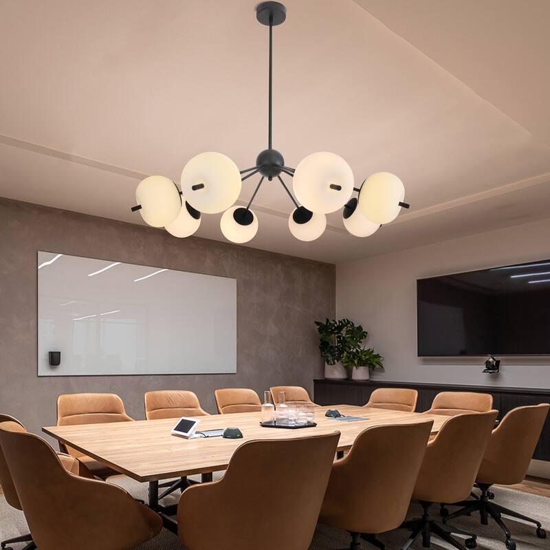 8-Light Black / Brass chandelier Bubble Chandelier - N/A