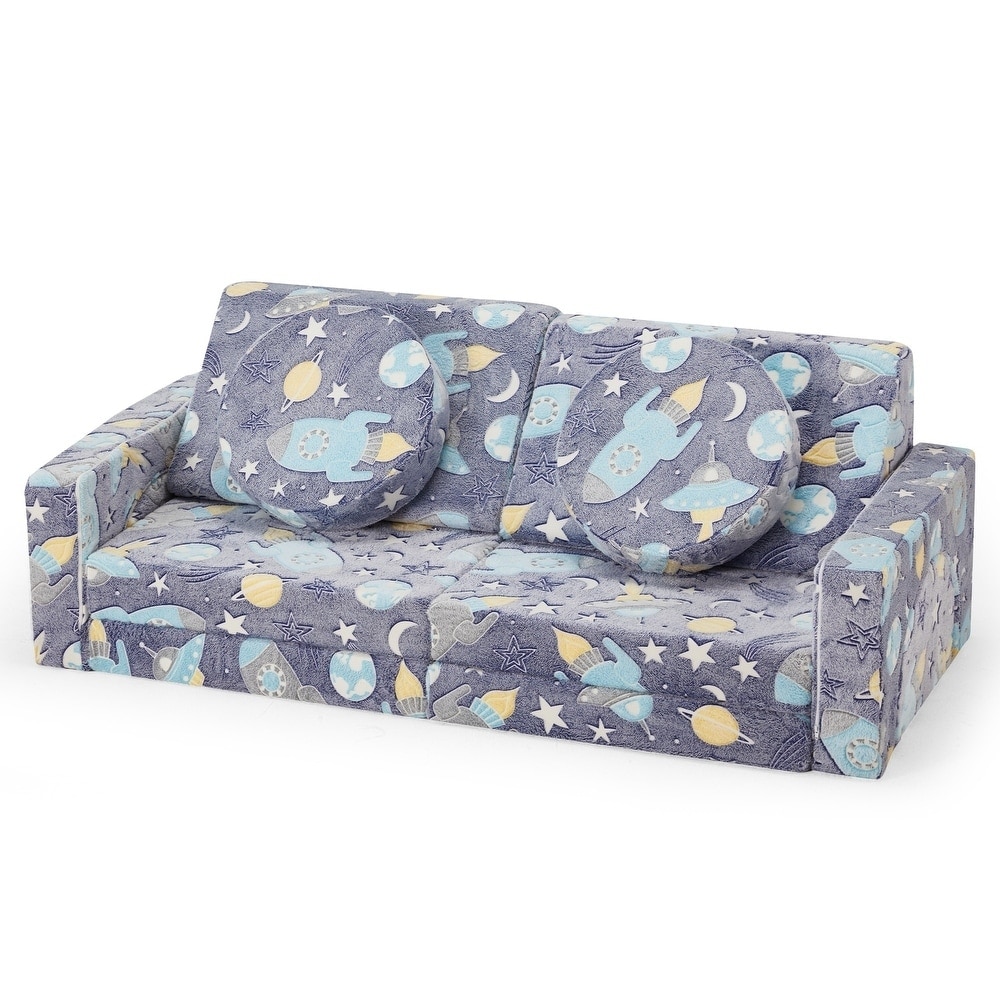 DoCred Kids Couch Play Set Modular Convertible Sofa 10 Piece Small Bed Bath Beyond 39521531