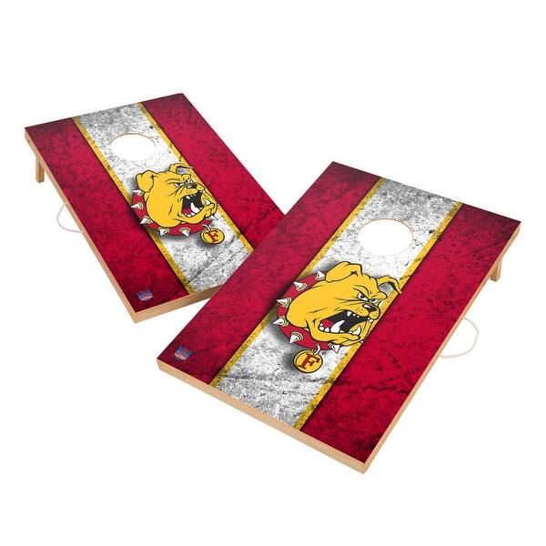 slide 2 of 5, Vintage Ferris State University Bulldogs Regulation 2x4 Cornhole Set