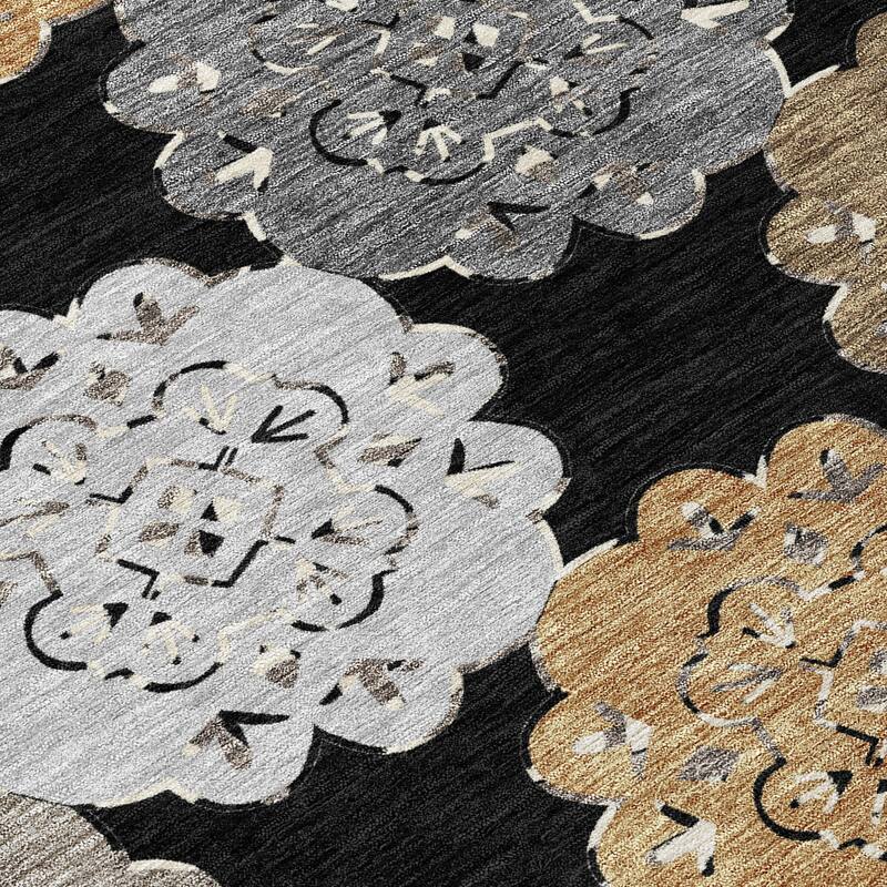 Machine Washable Indoor/ Outdoor Global Motif Chantille Rug