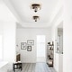preview thumbnail 2 of 55, Modern Farmhouse 2-light Water Pattern Hammered Glass Flush Mount 9in