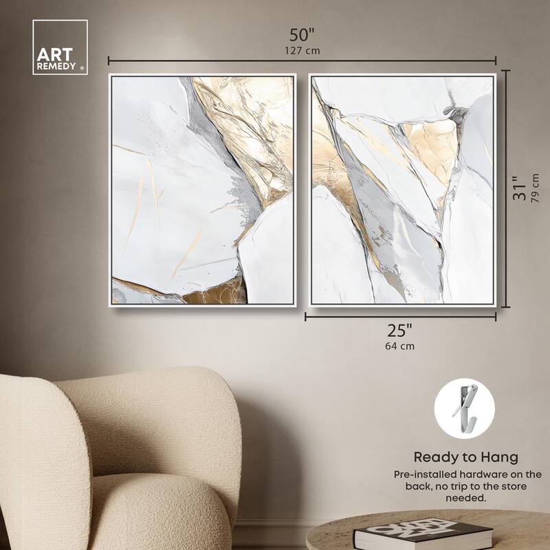 Cracks of Creation III Canvas Set of 2 by Art Remedy