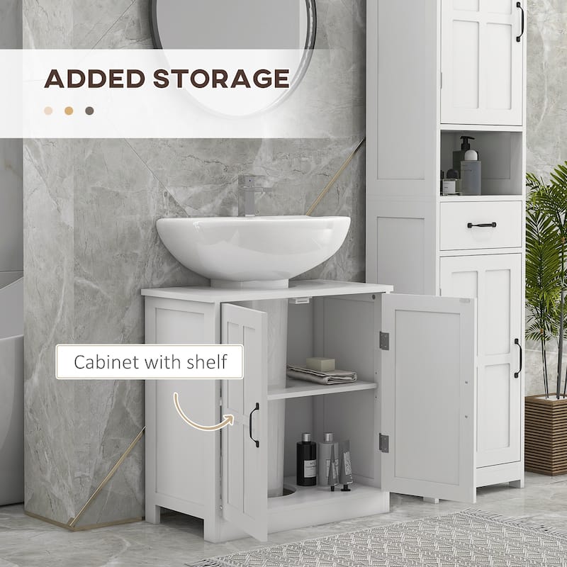 Bathroom Sink Cabinet, Pedestal Sink Cabinet with Adjustable Shelf