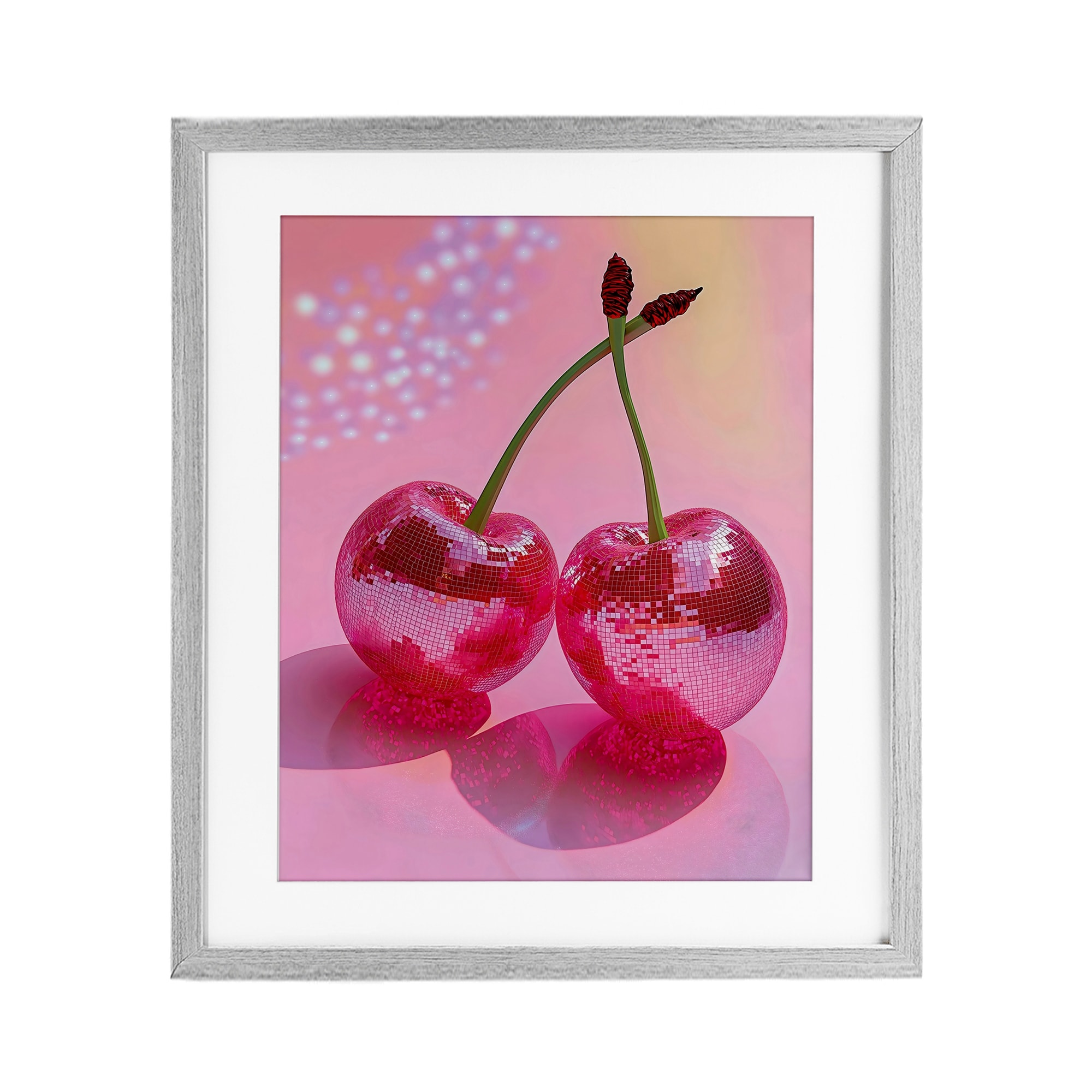 Stupell Double Disco Cherries Under Glass Framed Design By Creative Studio