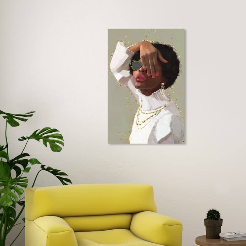 Wynwood Studio Canvas Fashion and Glam Muted Green White and Light Gray Glam Wall Art Canvas Print - 30 x 20