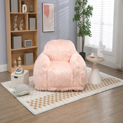 Bean bag chair lazy long hair sofa bean bag chair adult, teen high density foam filled modern focus chair