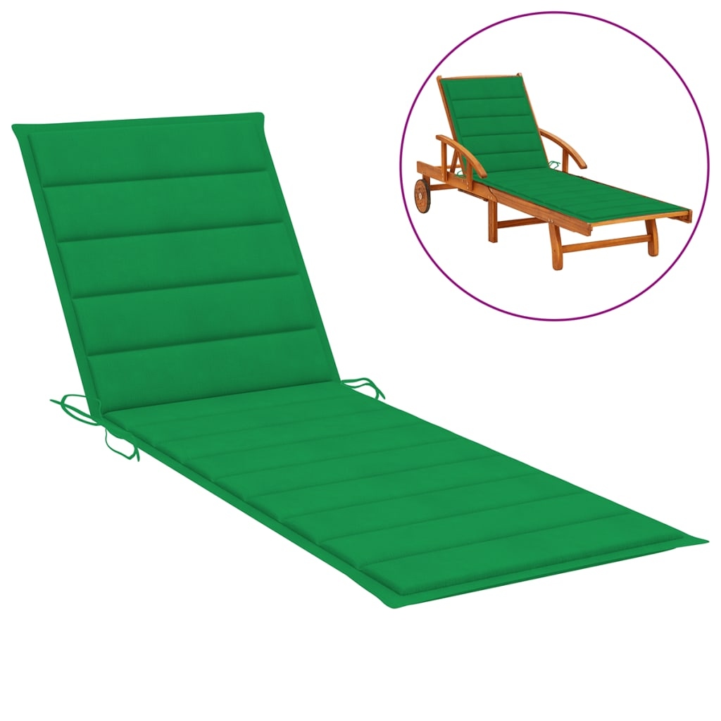 Green sun cheap lounger cushions
