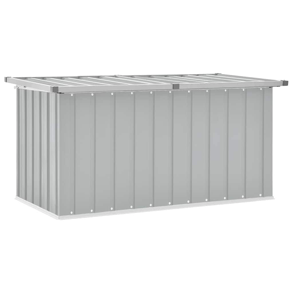 vidaXL Storage Box Gray Galvanized Steel Medium Durable - 50.8 x 50.8 x 25.6