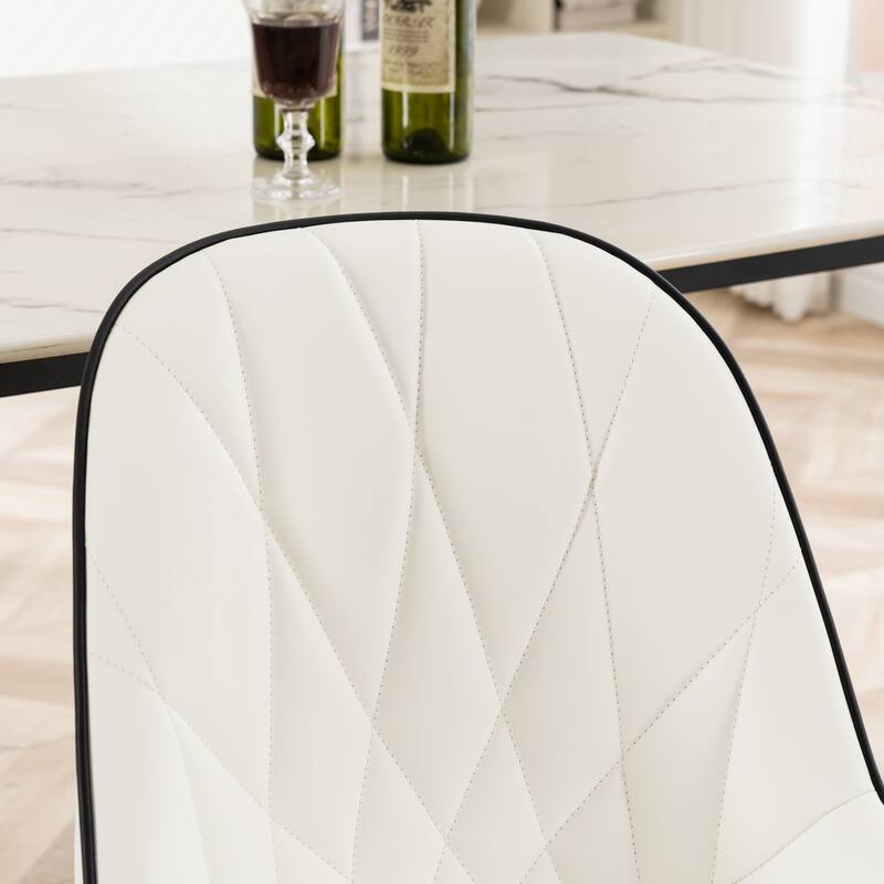 Modern Dining Chairs Set of 2 with Curved Backrest