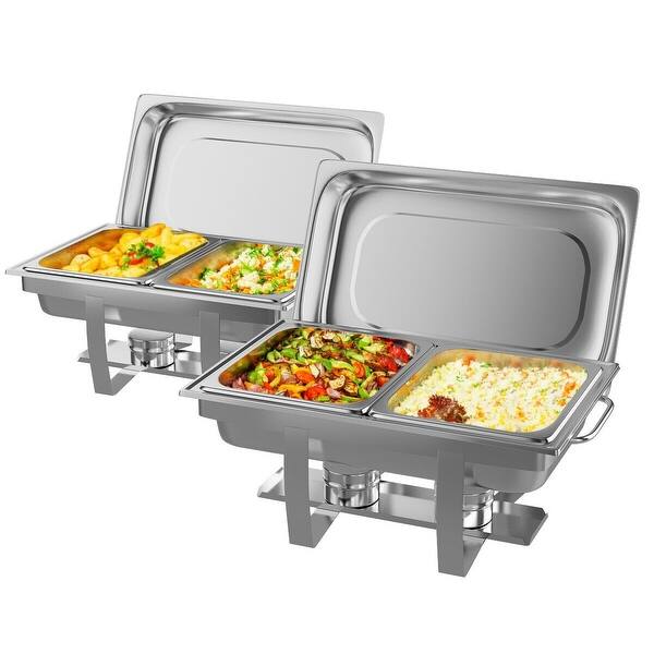 Shop 2 Packs Full Size Chafing Dish 9 Quart Stainless Steel