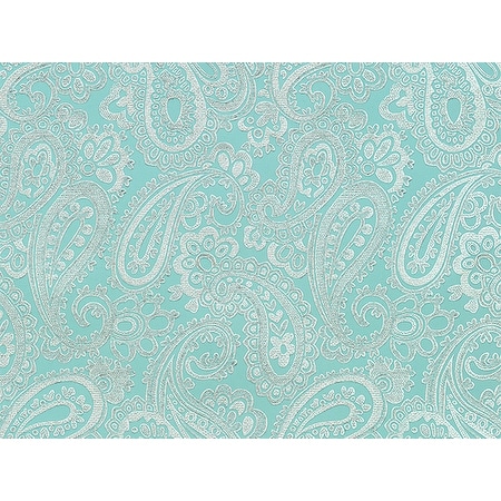 Pack of 1, Silver Paisley Teal 30