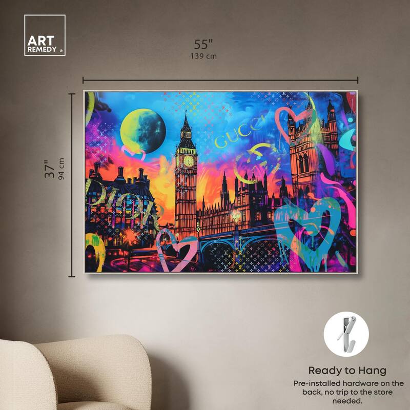London Graffiti Canvas by Art Remedy
