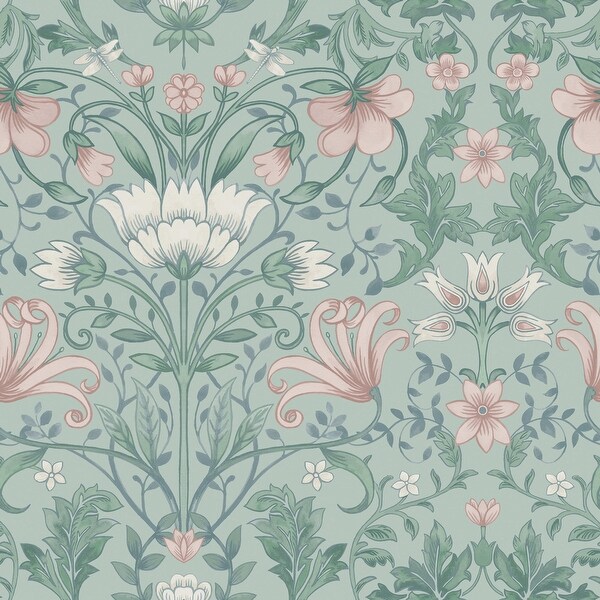 Vintage Floral Non-Pasted Wallpaper undefined 396 in x 20.8