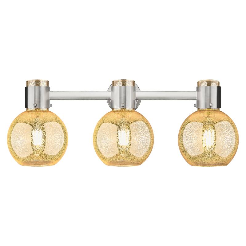 Innovations Lighting 464-3W-G464B-7ME Lawton Sphere 3 Light 24" Wide - Brushed Satin Nickel