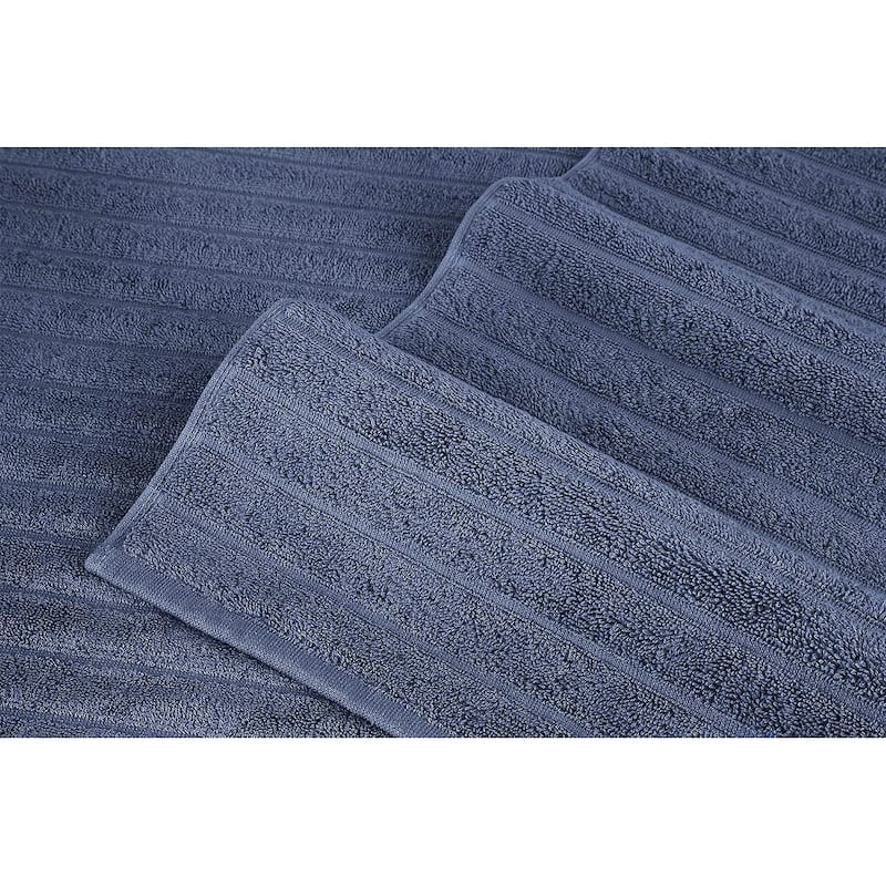 Classic Turkish Towels Plush Ribbed Cotton Luxurious Bath Sheets (Set of 3) 40x65" - 40x65