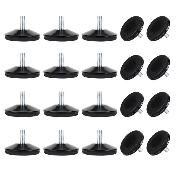 M8 x 18 x 50mm Leveling Feet Adjustable Leveler Floor Protector for House Furniture Desk Table Chair Leg 20pcs