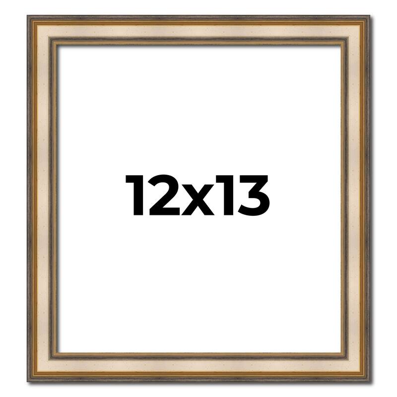 12x13 Frame Gold Solid Wood Shadow Box Width 1.5 Inches | Interior Frame Depth 2 3/8 Inches