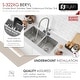 preview thumbnail 5 of 19, STYLISH 33 inch Stainless Steel 16G Double Bowl Undermount Kitchen Sink - Brushed Stainless Steel - 33" x 18" x 10"