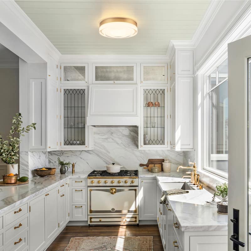 Modern Gold 1-Light Integrated LED Flush Mount Ceiling Light