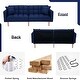 preview thumbnail 17 of 22, Convertible Futon Sofa Bed with Two Pillows, Modern Upholstered Sleeper Sofa Couch with 3 Adjustable Backrests