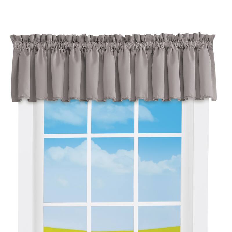 Madison Room-Darkening Solid Color Window Valance - 54" x 18"