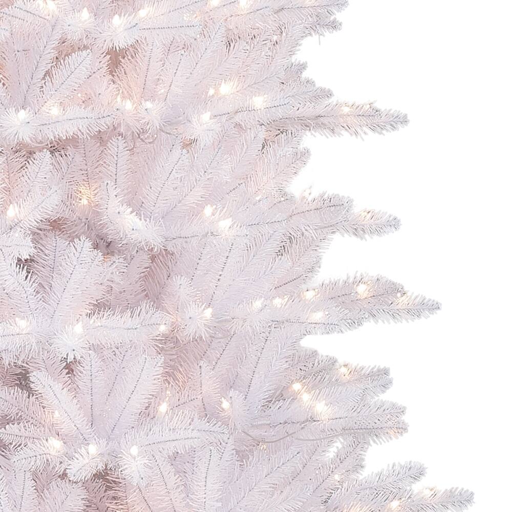 Puleo International 9 ' PreLit White Slim Fraser Fir Artificial