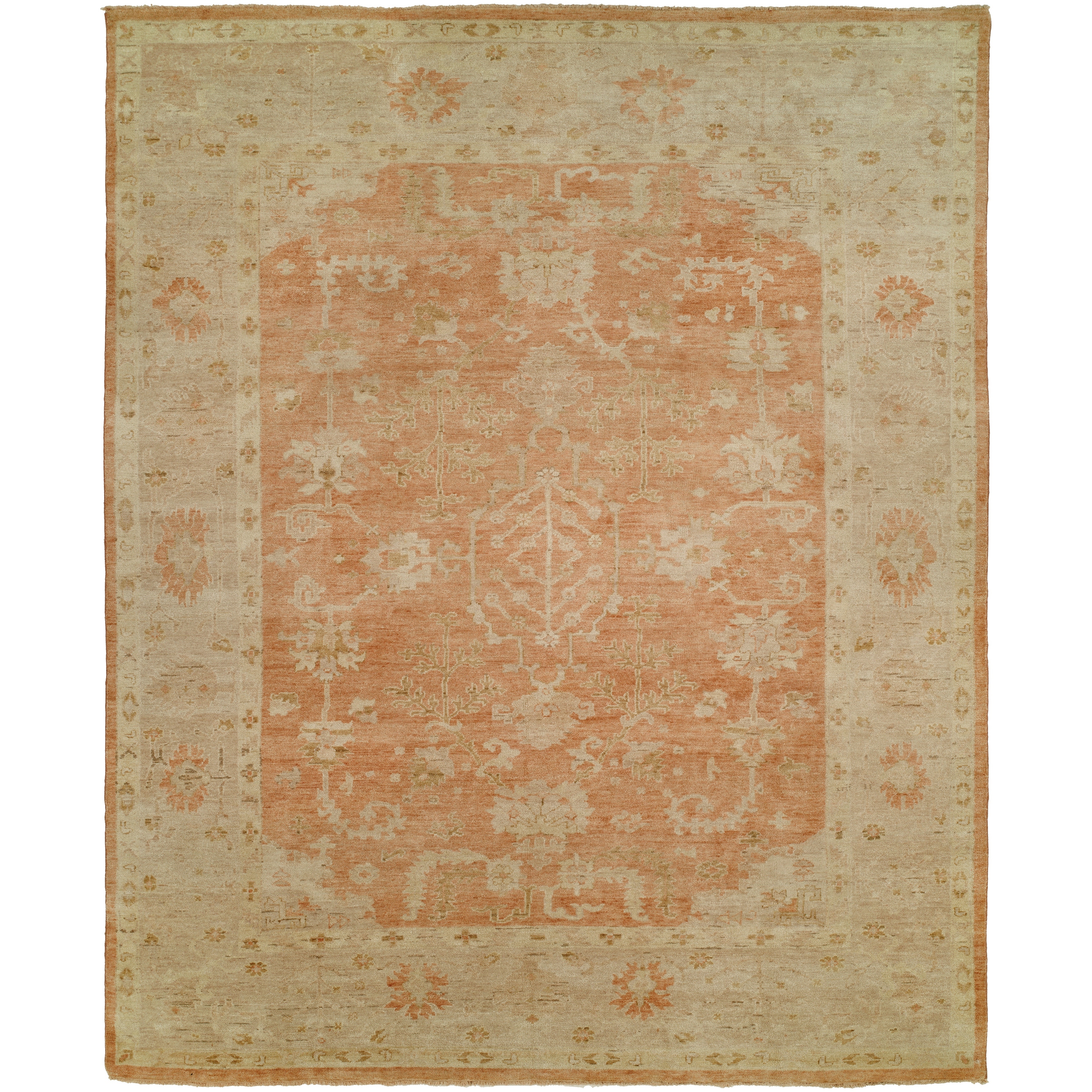 KALATY Traditional Multi-Colored Hand-Knotted Wool Area Rug