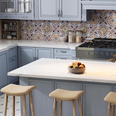 Merola Tile Vaudeville Octagon Deco Diglas 7-7/8" x 7-7/8" Porcelain Floor and Wall Tile