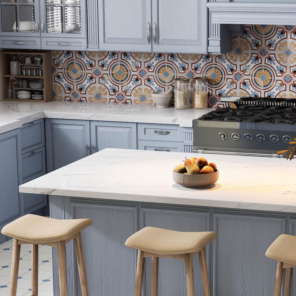 Merola Tile Vaudeville Octagon Deco Diglas 7-7/8" x 7-7/8" Porcelain Floor and Wall Tile