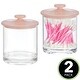 preview thumbnail 3 of 37, mDesign Round Storage Apothecary Canister for Bathroom, 2 Pack